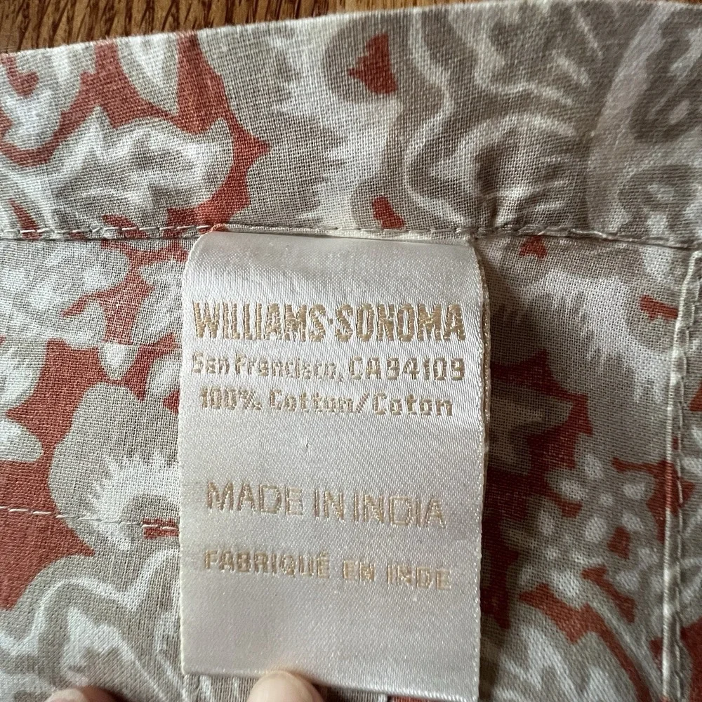 Williams Sonoma Paisley‎ Floral Tablecloth 72x106